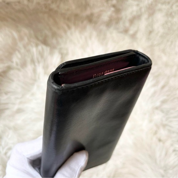 MIU MIU miu miu Bifold Wallet Wallet Genuine Leather Ladies authentic - Picture 8 of 11